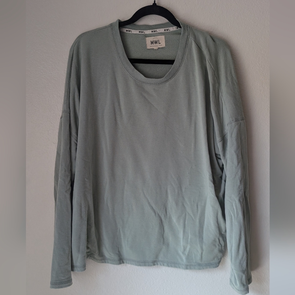 Madewell sage green/blue sweatshirt
